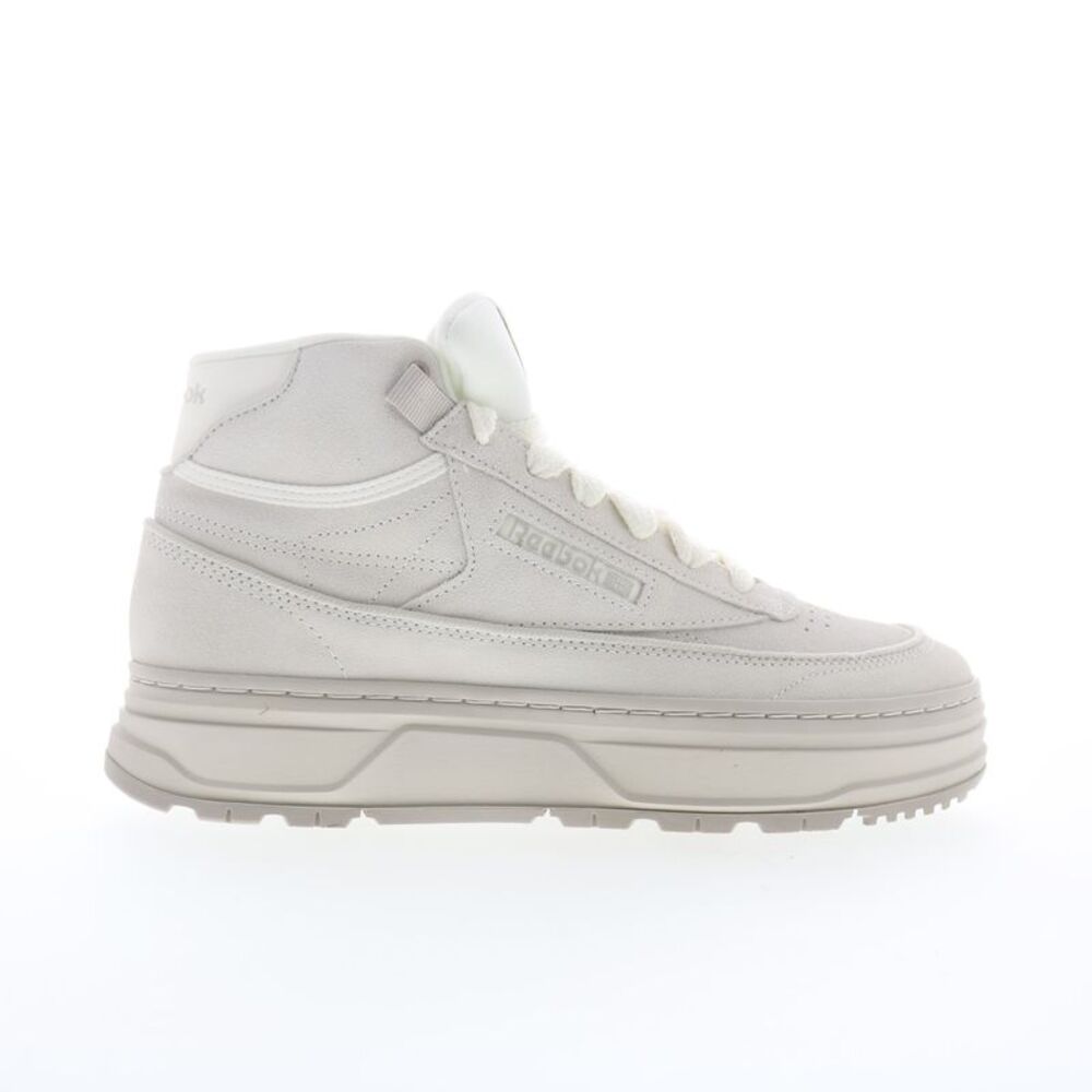 Reebok Womens Club C Geo Mid Beige Shoes (NWT)